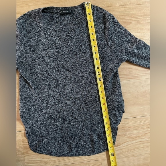 𝅺ZARA High-Low Knit Long Sleeve Crew Neck Sweater - Picture 8 of 12